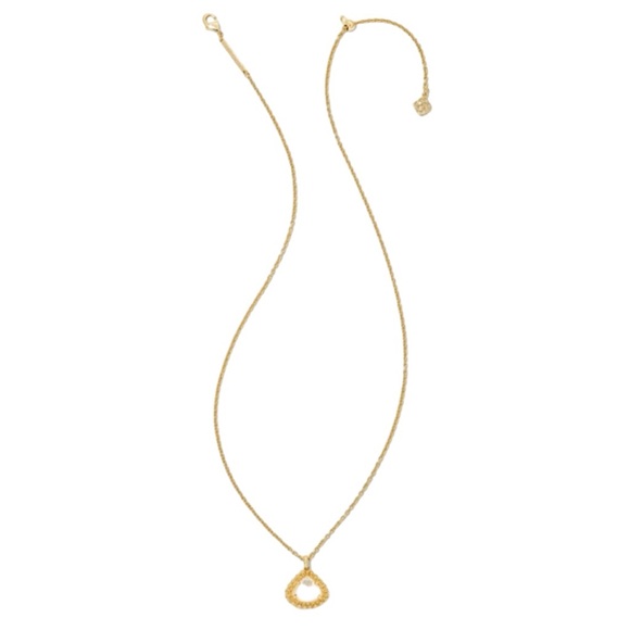 NWT Kendra Scott 14k Gold White Mother of Pearl Kendall 16” Necklace w/ Dustbag - Picture 2 of 11